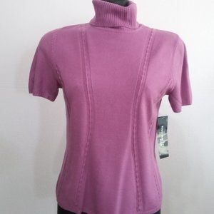 NWT Requirements lavender short sleeve sweater